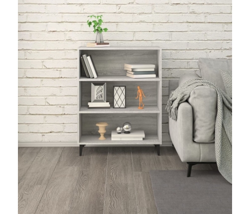 Aparador de madera contrachapada gris Sonoma 69,5x32,5x90 cm