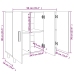 Aparador de madera de ingeniería roble ahumado 90x34x80 cm