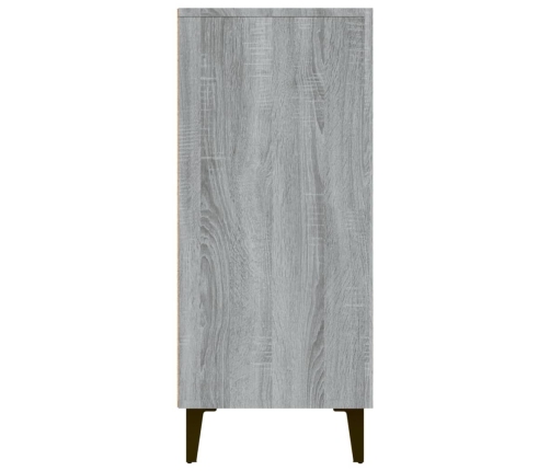 Aparador de madera de ingeniería gris Sonoma 90x34x80 cm