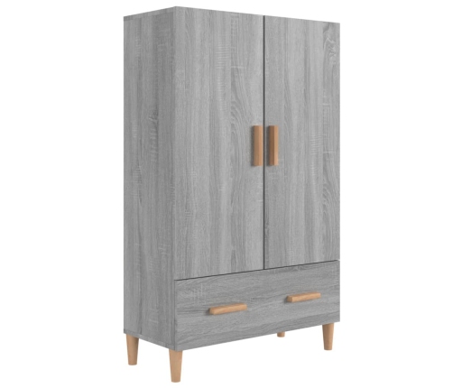 Aparador alto de madera contrachapada gris Sonoma 70x31x115 cm