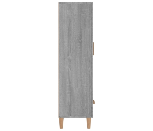 Aparador alto de madera contrachapada gris Sonoma 70x31x115 cm