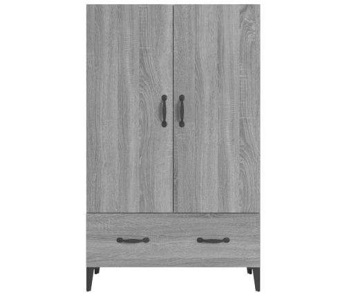 Aparador alto de madera contrachapada gris Sonoma 70x31x115 cm