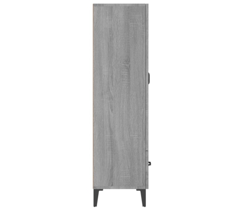 Aparador alto de madera contrachapada gris Sonoma 70x31x115 cm