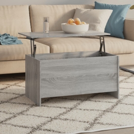 Mesa de centro madera ingeniería gris Sonoma 102x55,5x52,5 cm