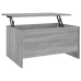 Mesa de centro madera de ingeniería gris Sonoma 80x55,5x41,5 cm