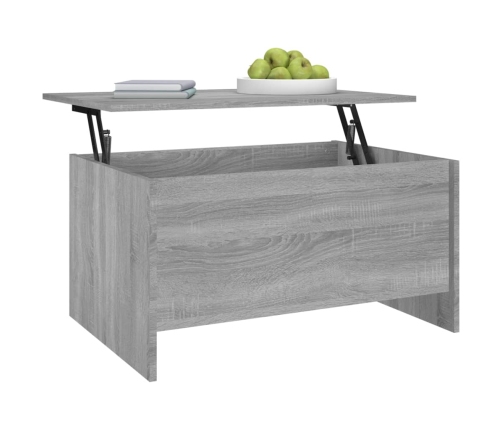 Mesa de centro madera de ingeniería gris Sonoma 80x55,5x41,5 cm