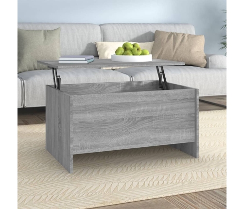 Mesa de centro madera de ingeniería gris Sonoma 80x55,5x41,5 cm