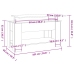 vidaXL Mesa de centro madera de ingeniería roble ahumado 101x49x52 cm