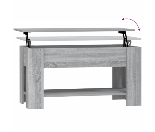 Mesa de centro madera de ingeniería gris Sonoma 101x49x52 cm