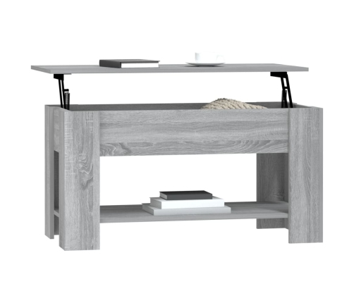 Mesa de centro madera de ingeniería gris Sonoma 101x49x52 cm