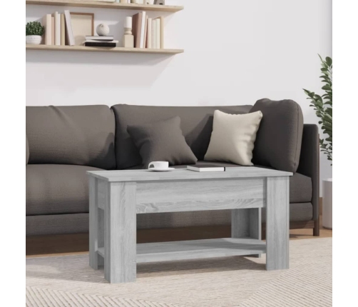 Mesa de centro madera de ingeniería gris Sonoma 101x49x52 cm