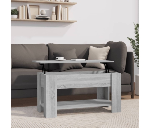 Mesa de centro madera de ingeniería gris Sonoma 101x49x52 cm