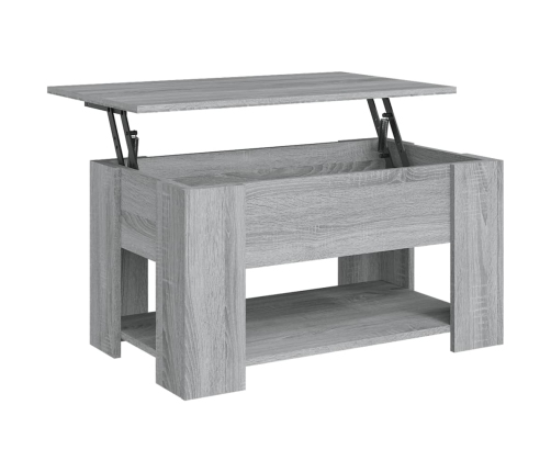 Mesa de centro madera de ingeniería gris Sonoma 79x49x41 cm