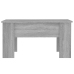 Mesa de centro madera de ingeniería gris Sonoma 79x49x41 cm