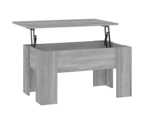 Mesa de centro madera de ingeniería gris Sonoma 79x49x41 cm