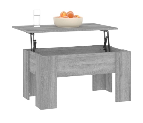 Mesa de centro madera de ingeniería gris Sonoma 79x49x41 cm