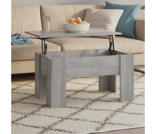 Mesa de centro madera de ingeniería gris Sonoma 79x49x41 cm