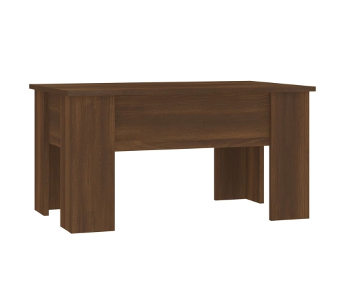 Mesa de centro madera de ingeniería roble marrón 79x49x41 cm