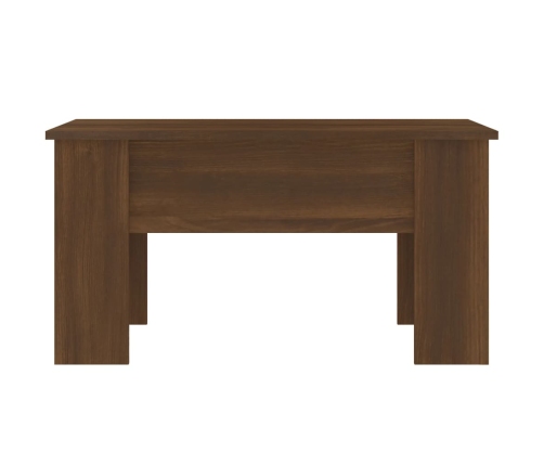 Mesa de centro madera de ingeniería roble marrón 79x49x41 cm