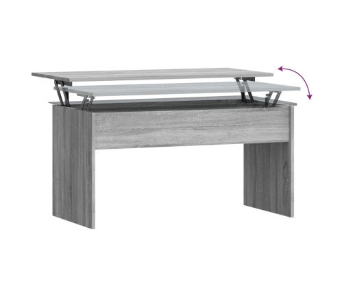 vidaXL Mesa de centro madera de ingeniería gris Sonoma 102x50,5x52,5cm