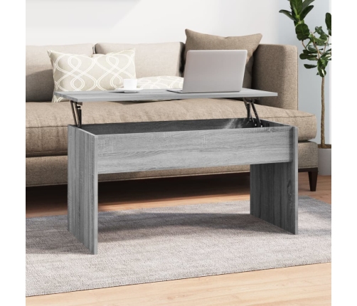 vidaXL Mesa de centro madera de ingeniería gris Sonoma 102x50,5x52,5cm