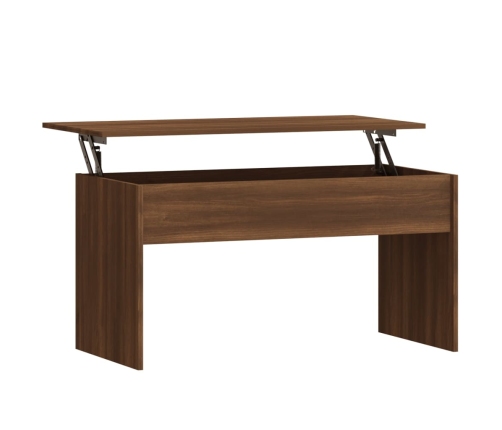 vidaXL Mesa de centro madera ingeniería marrón roble 102x50,5x52,5 cm