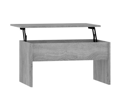 Mesa de centro madera de ingeniería gris Sonoma 80x50,5x41,5 cm