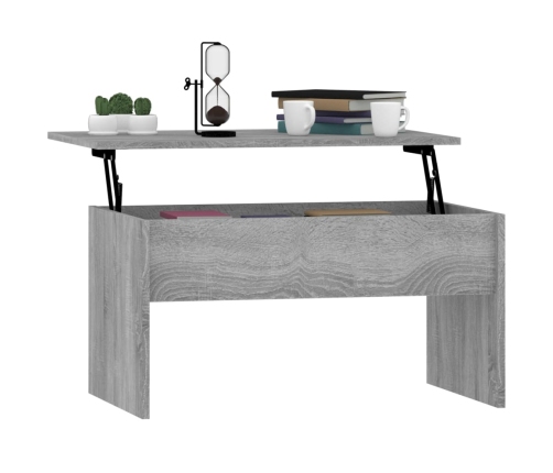 Mesa de centro madera de ingeniería gris Sonoma 80x50,5x41,5 cm