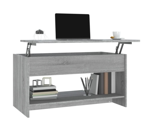 Mesa de centro madera de ingeniería gris Sonoma 102x50x52,5 cm