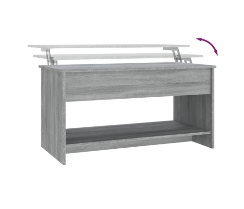 Mesa de centro madera de ingeniería gris Sonoma 102x50x52,5 cm