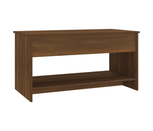 vidaXL Mesa de centro madera de ingeniería roble marrón 102x50x52,5cm