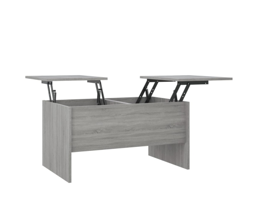 Mesa de centro madera de ingeniería gris Sonoma 80x50x42,5 cm