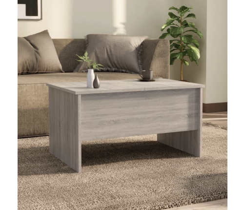 Mesa de centro madera de ingeniería gris Sonoma 80x50x42,5 cm