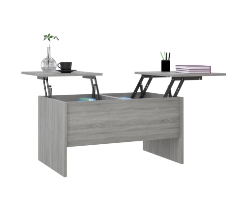 Mesa de centro madera de ingeniería gris Sonoma 80x50x42,5 cm