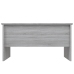 Mesa de centro madera de ingeniería gris Sonoma 80x50x42,5 cm