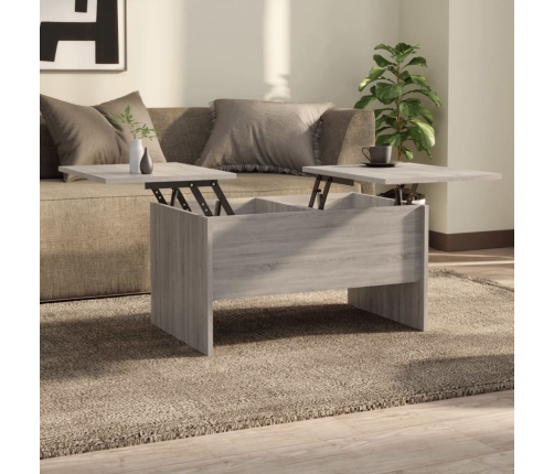 Mesa de centro madera de ingeniería gris Sonoma 80x50x42,5 cm