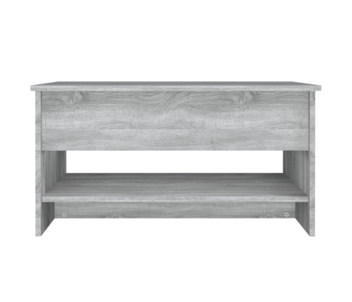 Mesa de centro madera contrachapada gris Sonoma 80x50x40 cm