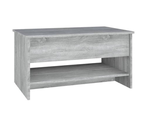 Mesa de centro madera contrachapada gris Sonoma 80x50x40 cm