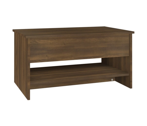 vidaXL Mesa de centro madera contrachapada roble marrón 80x50x40 cm