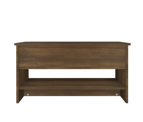 vidaXL Mesa de centro madera contrachapada roble marrón 80x50x40 cm