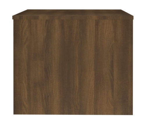 vidaXL Mesa de centro madera contrachapada roble marrón 80x50x40 cm