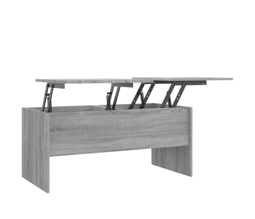 vidaXL Mesa de centro madera de ingeniería gris Sonoma 102x50,5x46,5cm