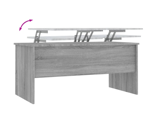 vidaXL Mesa de centro madera de ingeniería gris Sonoma 102x50,5x46,5cm