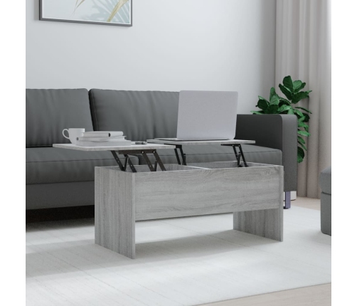 Mesa de centro madera de ingeniería gris Sonoma 102x50,5x46,5cm