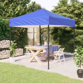 Carpa para fiestas plegable azul 2x2 m