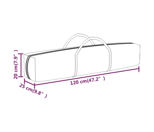 Carpa para fiestas plegable color crema 2x2 m