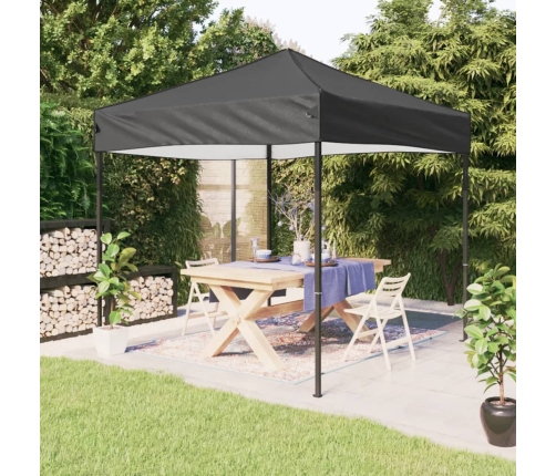 Carpa para fiestas plegable gris antracita 2x2 m