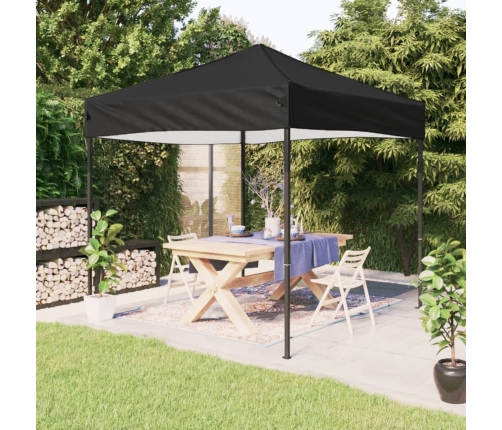 Carpa para fiestas plegable negro 2x2 m