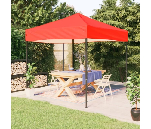 Carpa para fiestas plegable rojo 2x2 m