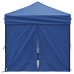 Carpa para fiestas plegable con paredes laterales azul 2x2 m